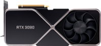 Front. NVIDIA - GeForce RTX 3090 24GB GDDR6X  PCI Express 4.0 Graphics Card - Titanium and black.