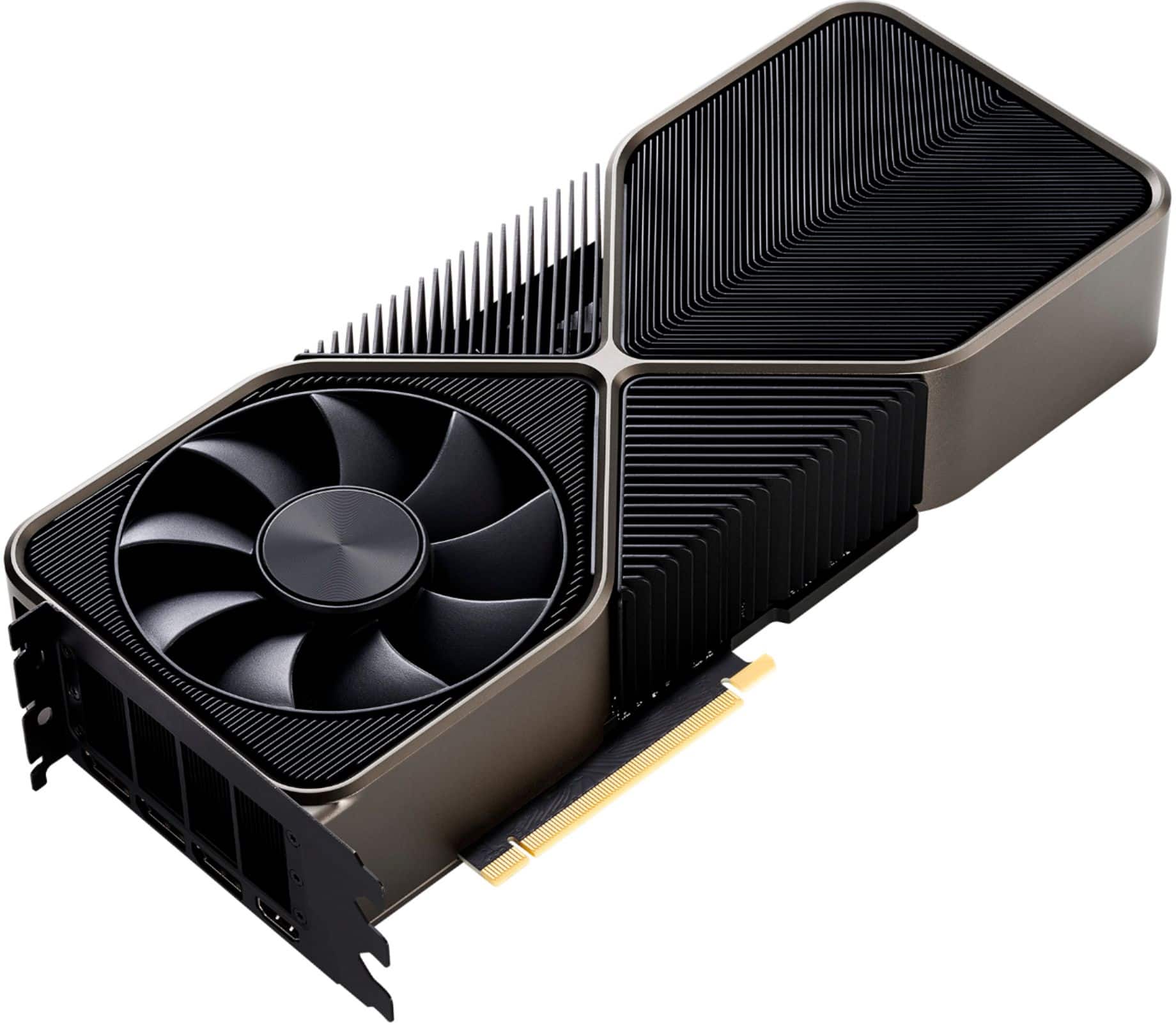Alt View 1. NVIDIA - GeForce RTX 3090 24GB GDDR6X PCI Express 4.0 Graphics Card - Titanium and black.