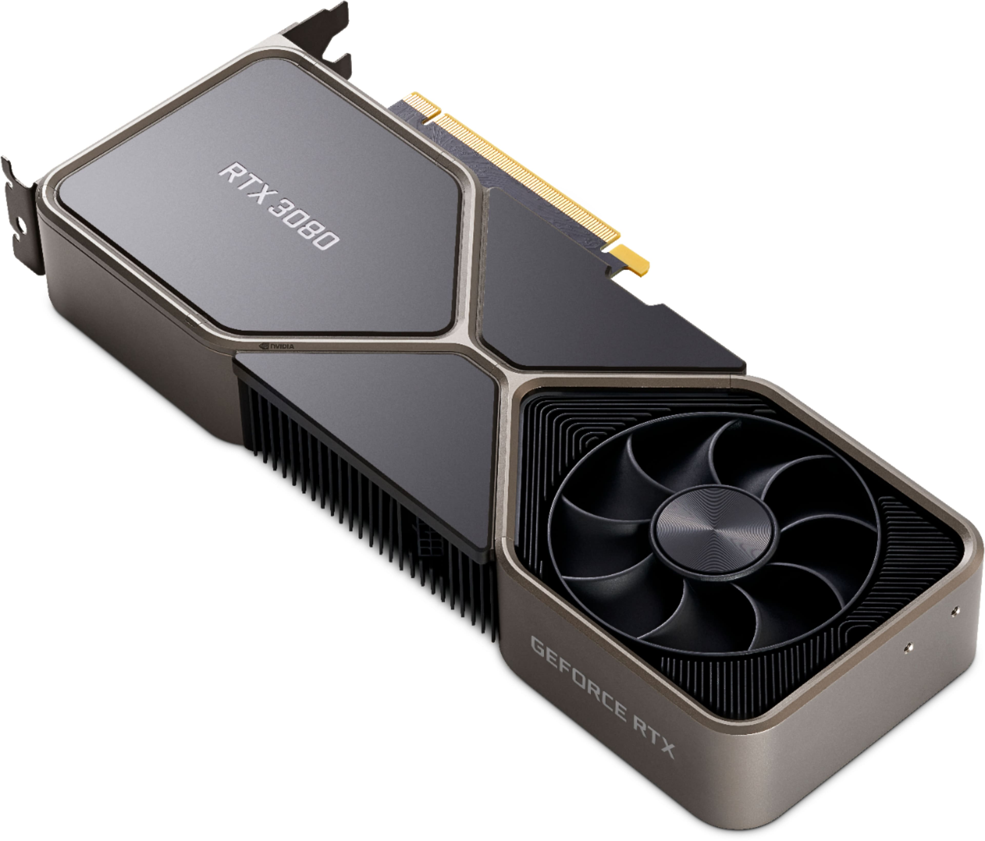 Alt View Zoom 13. NVIDIA GeForce RTX 3080 10GB GDDR6X PCI Express 4.0 Graphics Card - Titanium and Black.