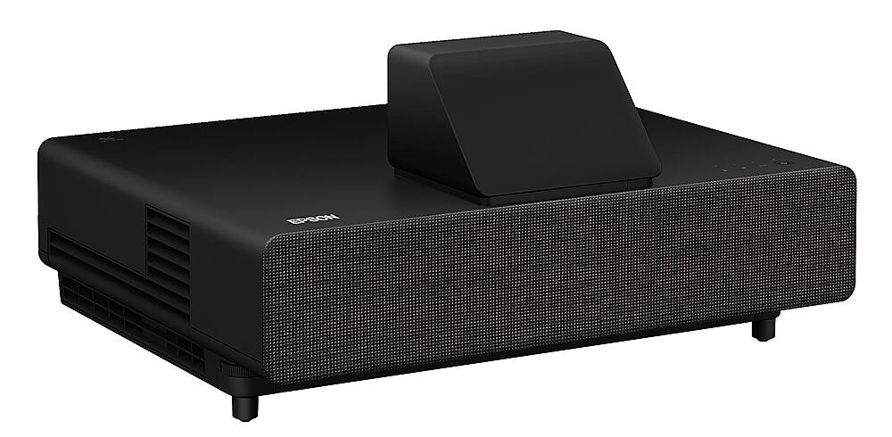 Angle View: Epson - EpiqVision™ Ultra LS500  4K via Upscaling PRO-UHD Short Throw Laser Projector, 4000 lumens, HDR, Android TV, Sports - Black