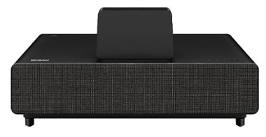 Epson - EpiqVision™ Ultra LS500  4K via Upscaling PRO-UHD Short Throw Laser Projector, 4000 lumens, HDR, Android TV, Sports - Black - Front_Zoom