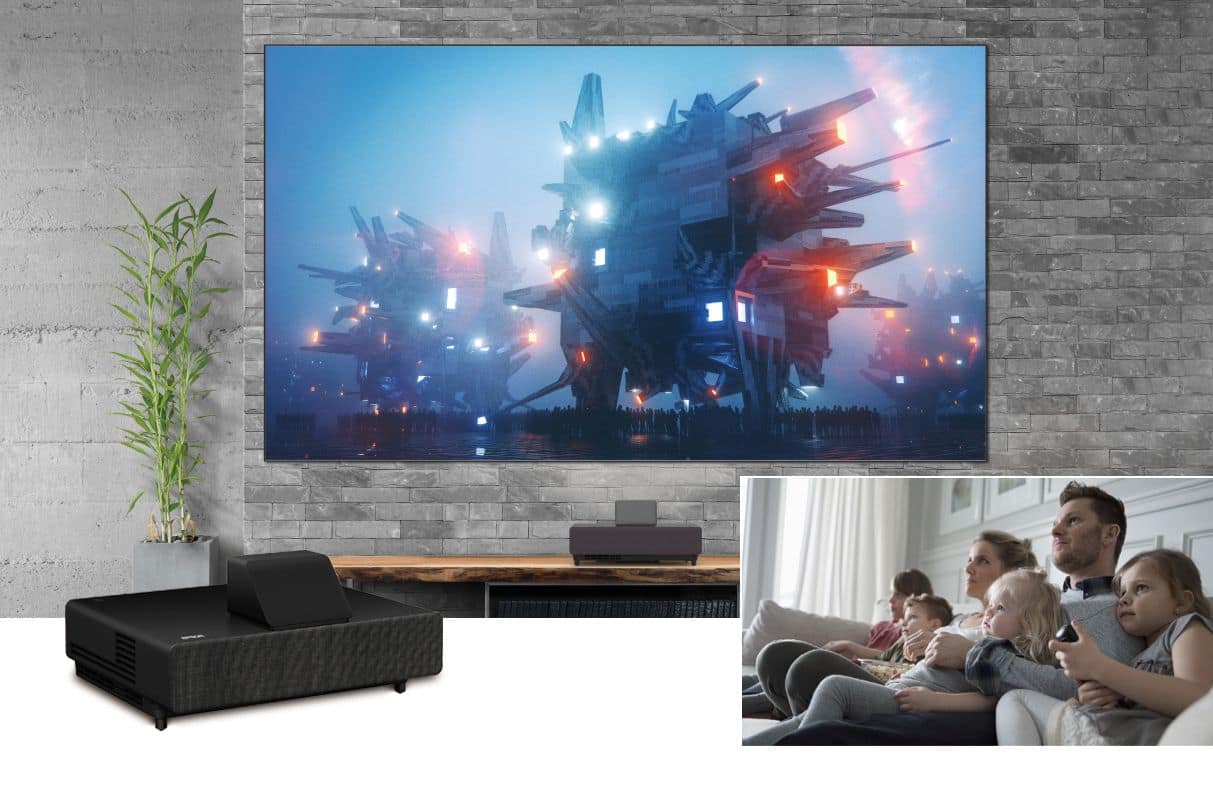 Alt View 13. Epson - 120" EpiqVision Ultra LS500 4K via Upscaling PRO-UHD Short Throw Laser Projector with HDR (screen included) - Black.