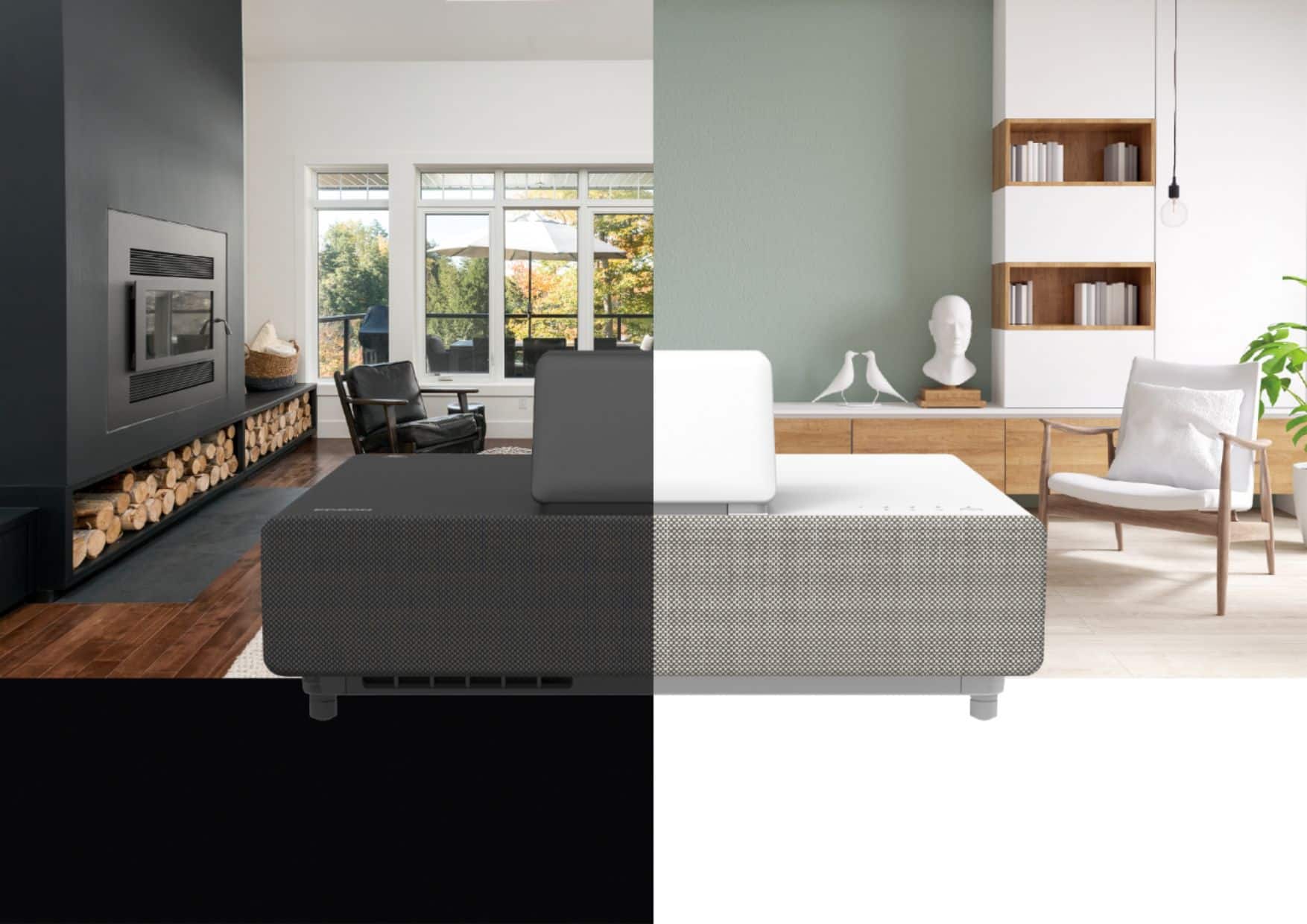 Alt View 14. Epson - 120" EpiqVision Ultra LS500 4K via Upscaling PRO-UHD Short Throw Laser Projector with HDR (screen included) - Black.