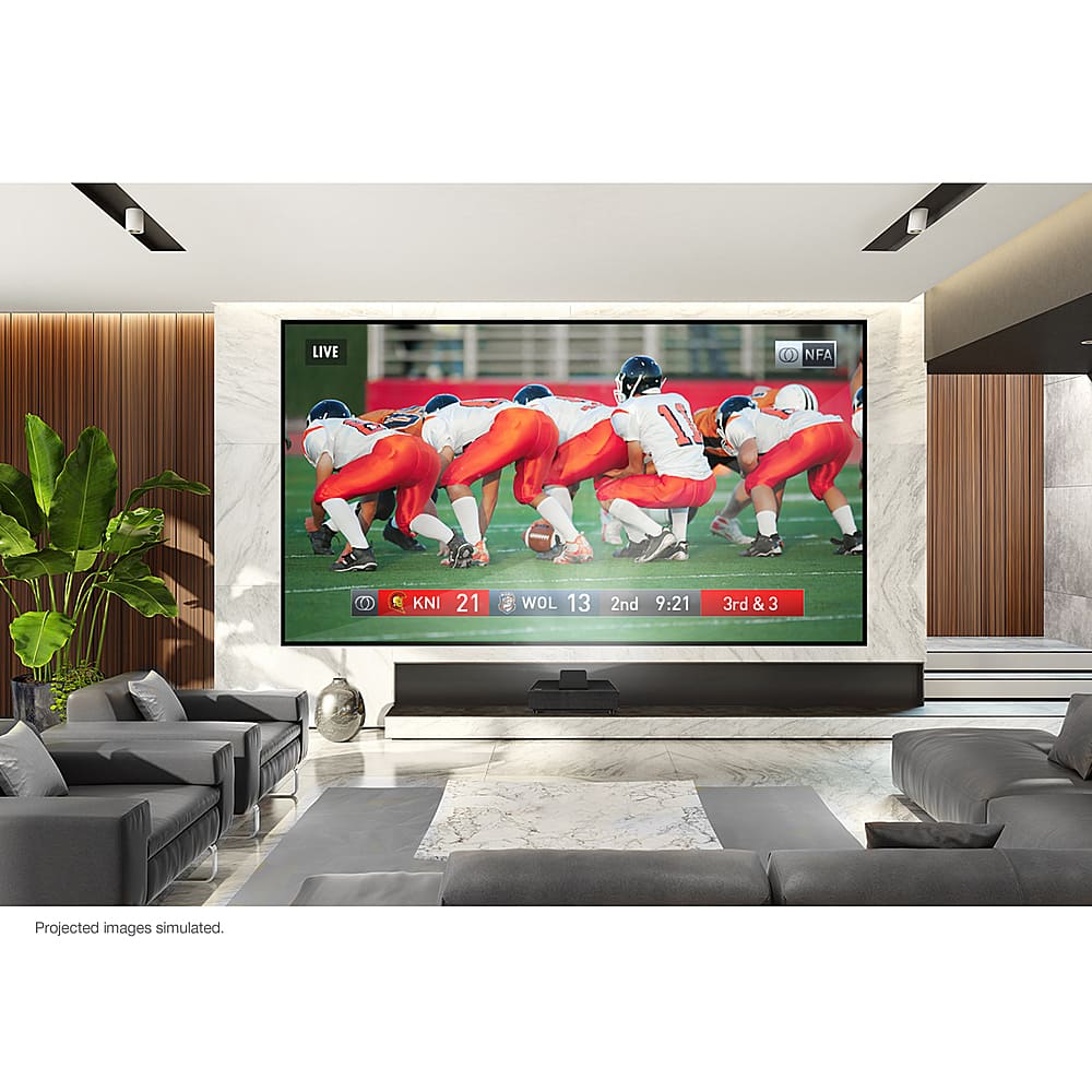 Alt View 19. Epson - 120" EpiqVision Ultra LS500 4K via Upscaling PRO-UHD Short Throw Laser Projector with HDR (screen included) - Black.