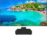 Epson - 100" EpiqVision™ Ultra LS500 Short Throw Laser Projection TV (screen included) 4K PRO-UHD, HDR, 4000 lumens - Black - Front_Zoom