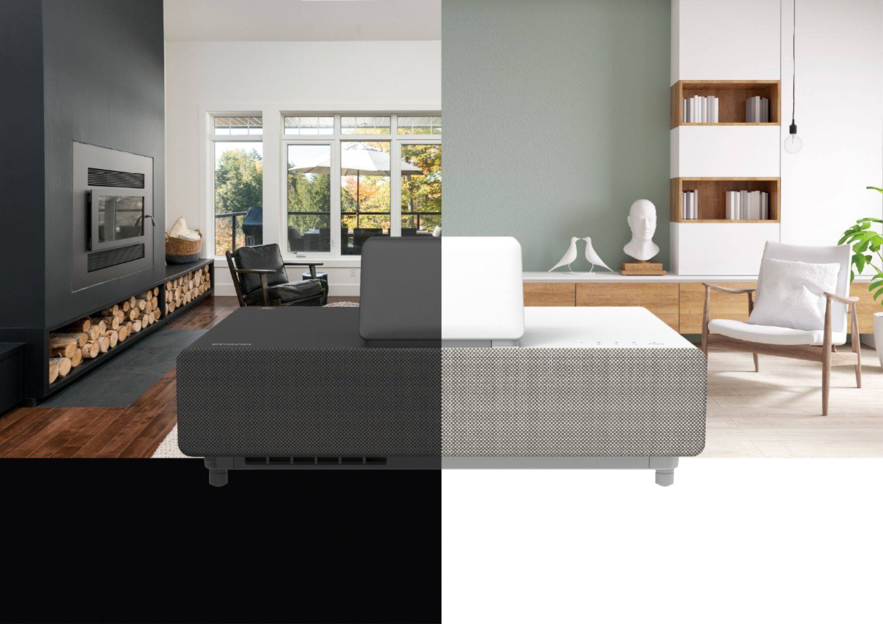 Alt View 14. Epson - 100" EpiqVision™ Ultra LS500 Short Throw Laser Projection TV (screen included) 4K PRO-UHD, HDR, 4000 lumens - Black.