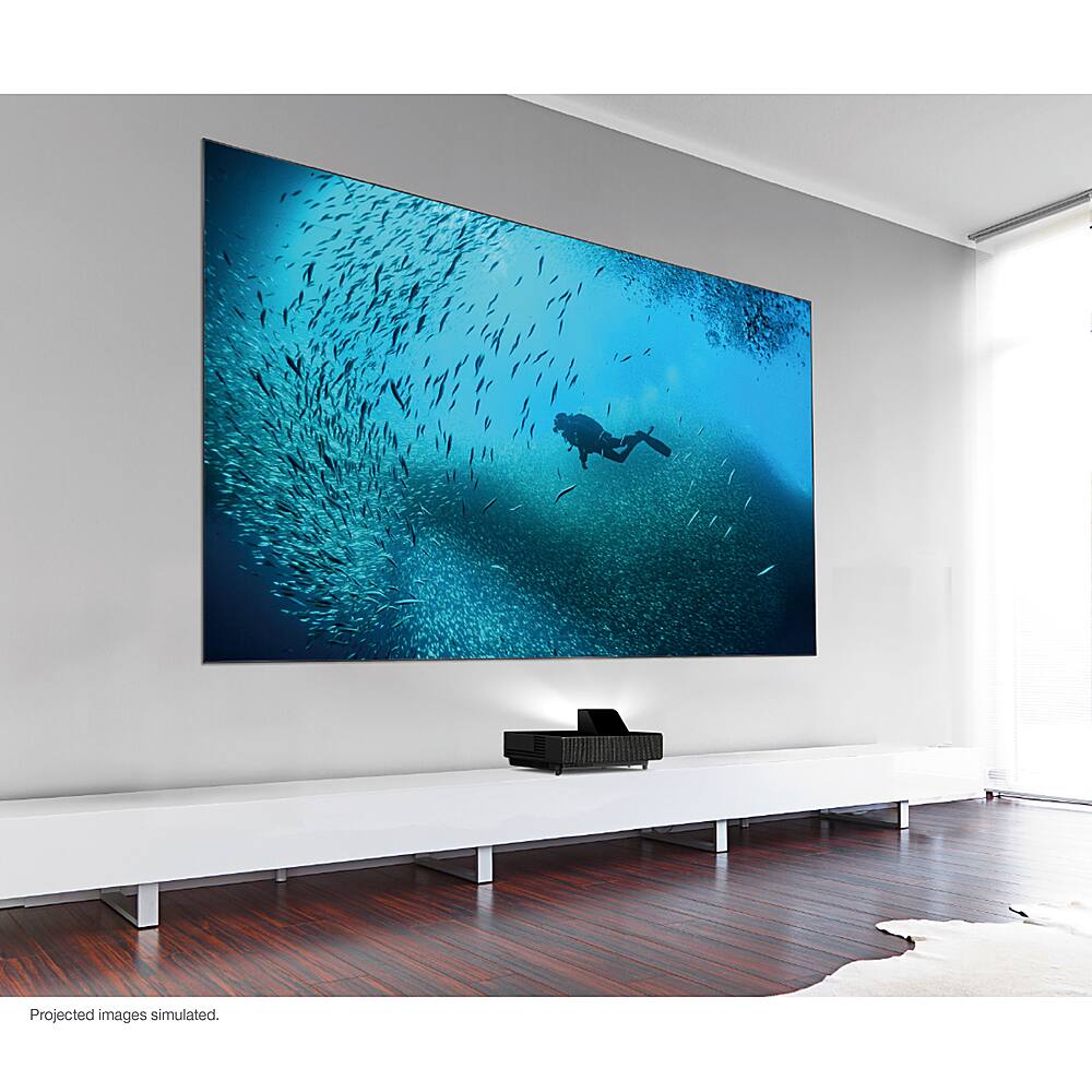 Alt View 16. Epson - 100" EpiqVision™ Ultra LS500 Short Throw Laser Projection TV (screen included) 4K PRO-UHD, HDR, 4000 lumens - Black.