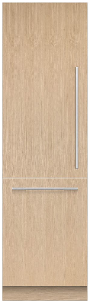 Front. Fisher & Paykel - 24in. 12.1 cu.ft. Bottom-Freezer Built-In Column Refrigerator with Stainless Interior and Internal Ice and Water - Custom Panel Ready.