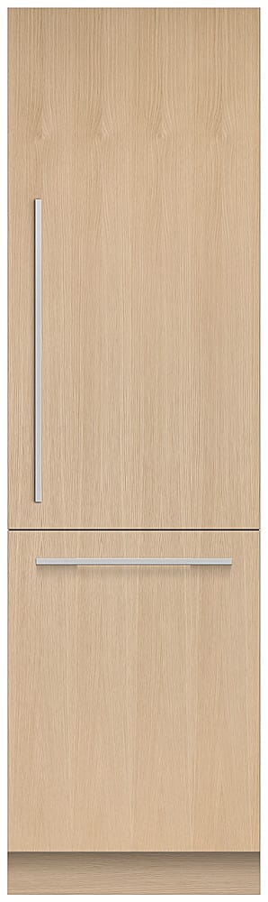 Fisher & Paykel - 24in. 12.1 cu.ft. Bottom-Freezer Built-In Column Refrigerator with White Interior and Internal Water Dispenser - Custom Panel Ready - Front_Zoom