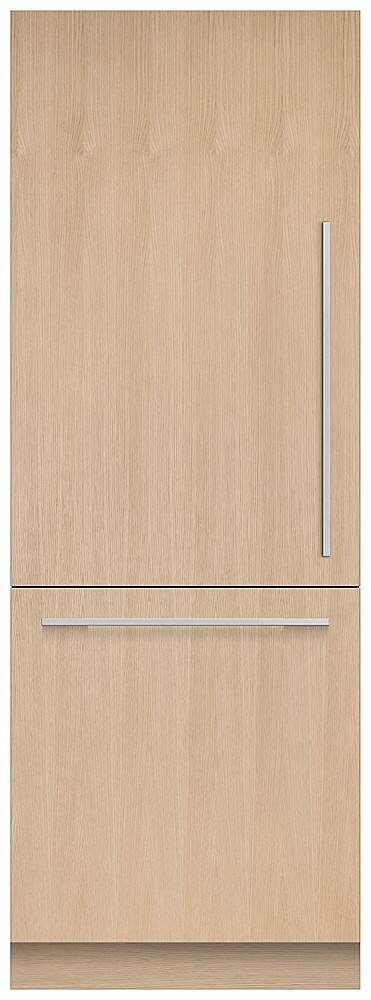 Fisher & Paykel - 30in. 12.1 cu.ft. Bottom-Freezer Built-In Column Refrigerator with Stainless Interior and Internal Ice and Water - Custom Panel Ready