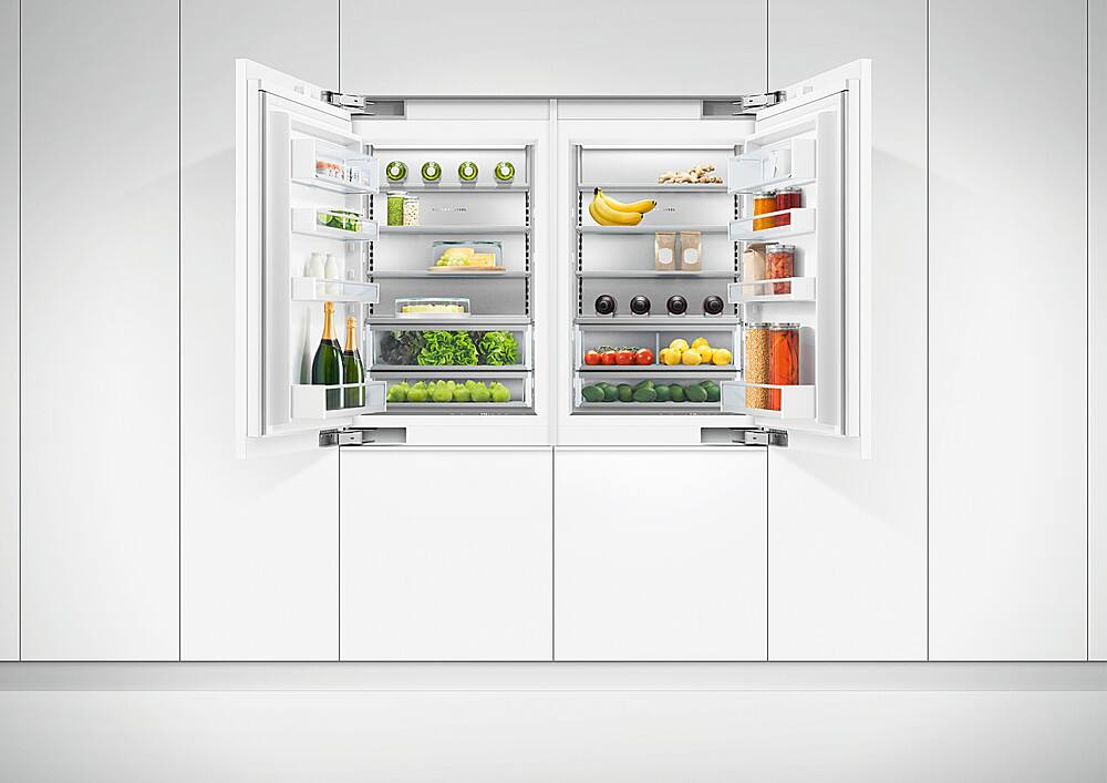 Alt View 16. Fisher & Paykel - 30in. 12.1 cu.ft. Bottom-Freezer Built-In Column Refrigerator with Stainless Interior and Internal Ice and Water - Custom Panel Ready.