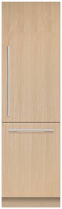 Fisher & Paykel - 24in. 12.1 cu.ft. Bottom-Freezer Built-In Column Refrigerator with Stainless Interior and Internal Ice and Water - Custom Panel Ready