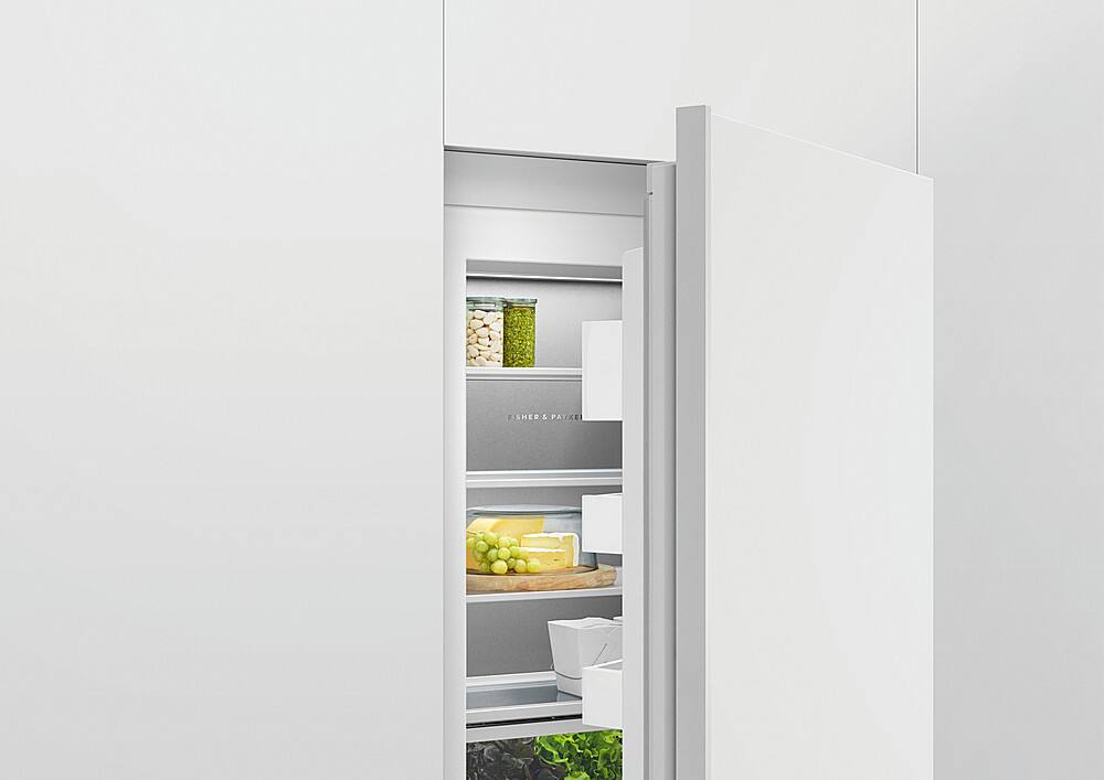 Alt View 11. Fisher & Paykel - 24in. 12.1 cu.ft. Bottom-Freezer Built-In Column Refrigerator with Stainless Interior and Internal Ice and Water - Custom Panel Ready.