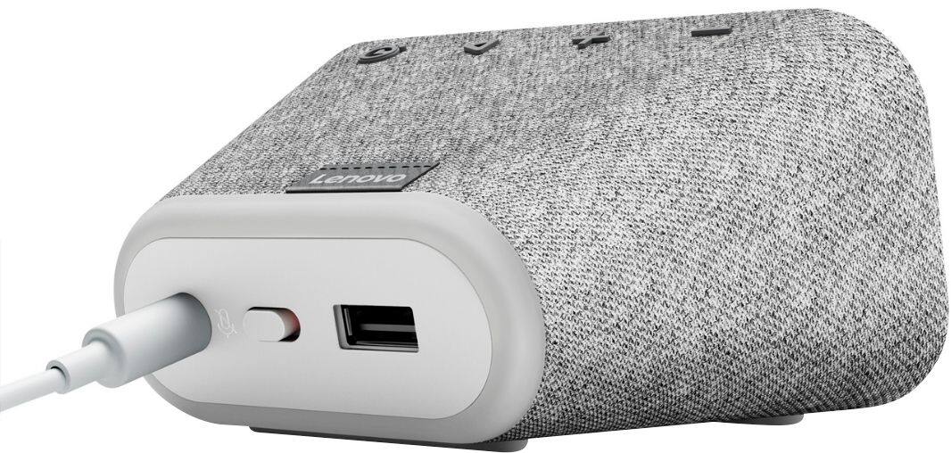 Alt View 11. Lenovo - Smart Clock Essential 4" Smart Display with Google Assistant - Soft Touch Gray.