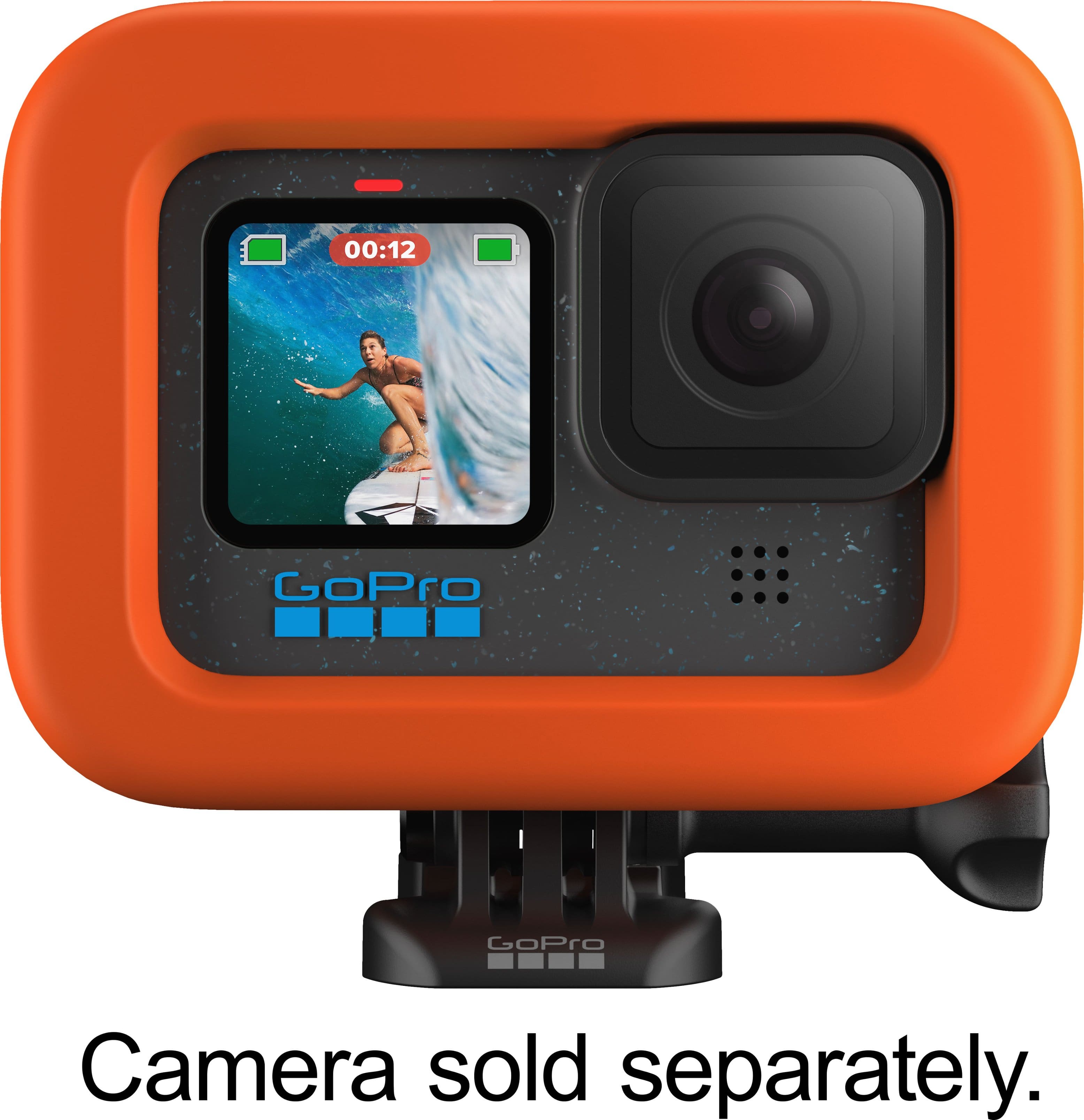 Left. GoPro - Floaty (HERO12 Black/HERO11 Black/HERO10 Black/HERO9 Black) - Orange.
