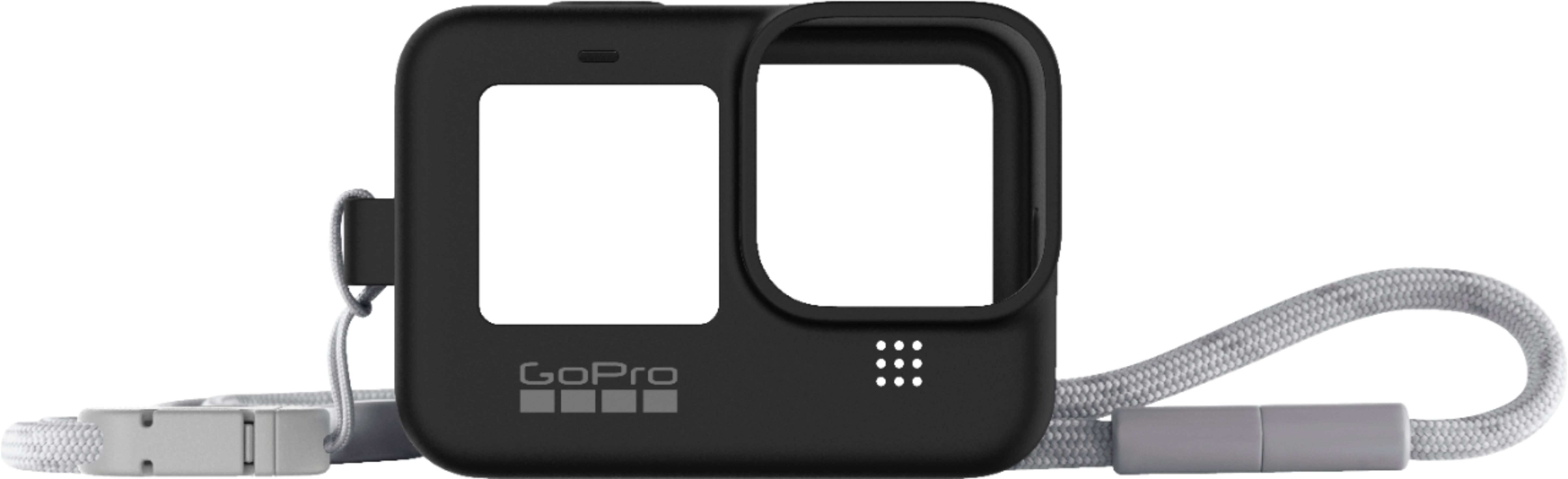 Angle View: Sleeve and Lanyard for GoPro HERO9 Black and HERO10 Black - Black