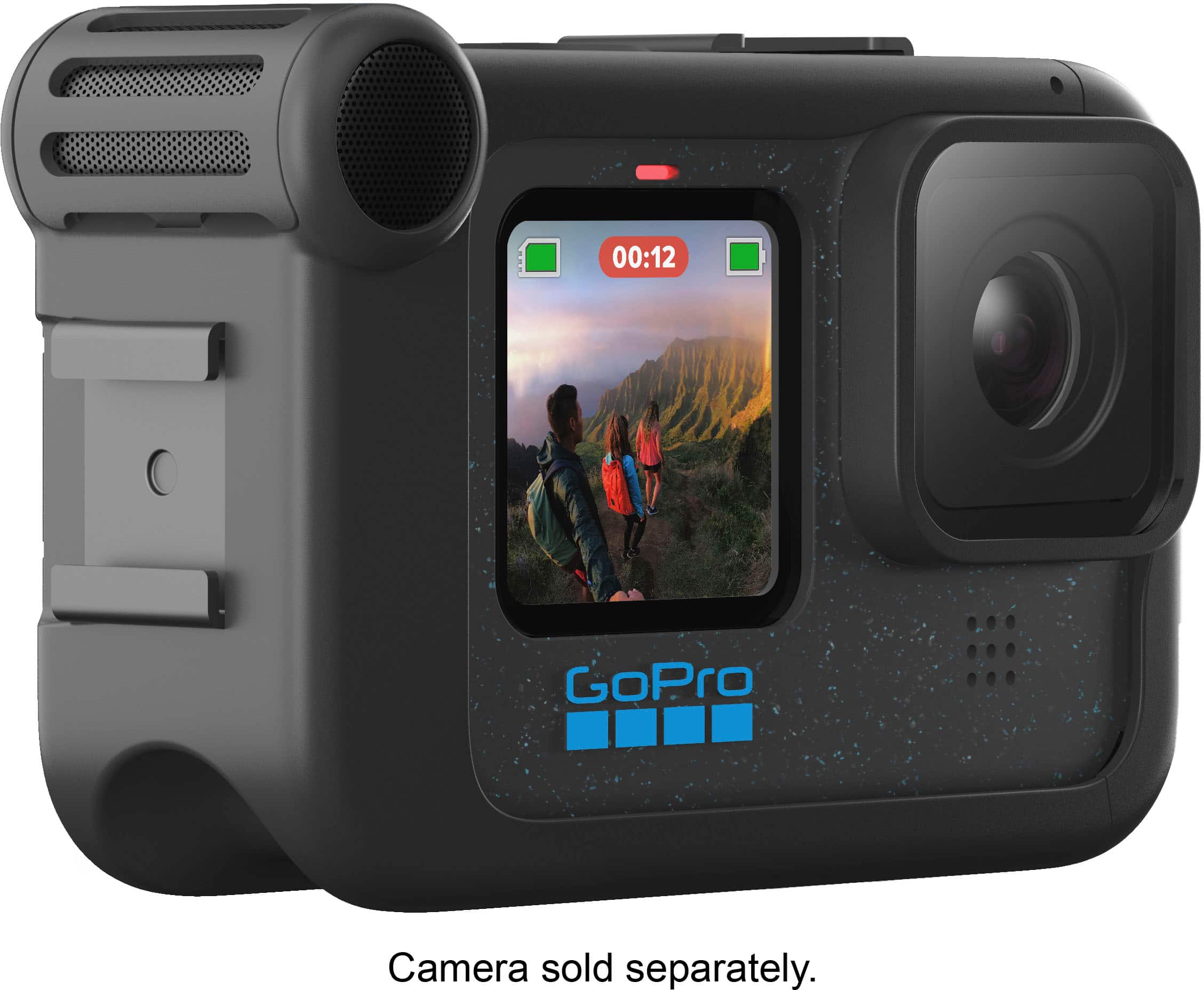 Alt View 12. GoPro - Media Mod (HERO12 Black/HERO11 Black/HERO10 Black/HERO9 Black) - Black.