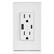 Front. Leviton - 5.1A/30WT Duplex Tamper-Resistant Outlets with USB A/C Dual Wall Chargers - White.