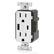 Alt View 1. Leviton - 5.1A/30WT Duplex Tamper-Resistant Outlets with USB A/C Dual Wall Chargers - White.