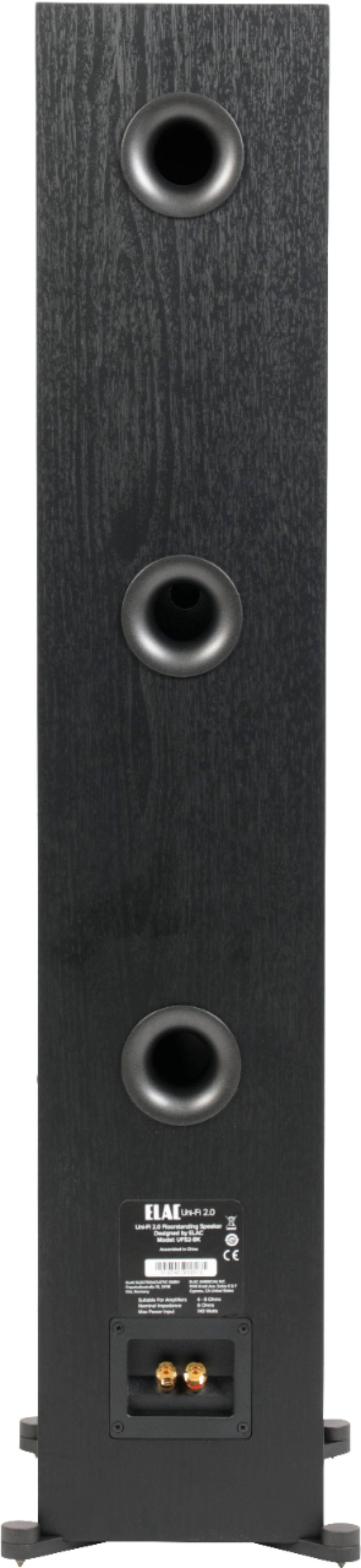 Back View: ELAC - Uni-Fi 2.0 Floorstanding Speaker (Each) - Black