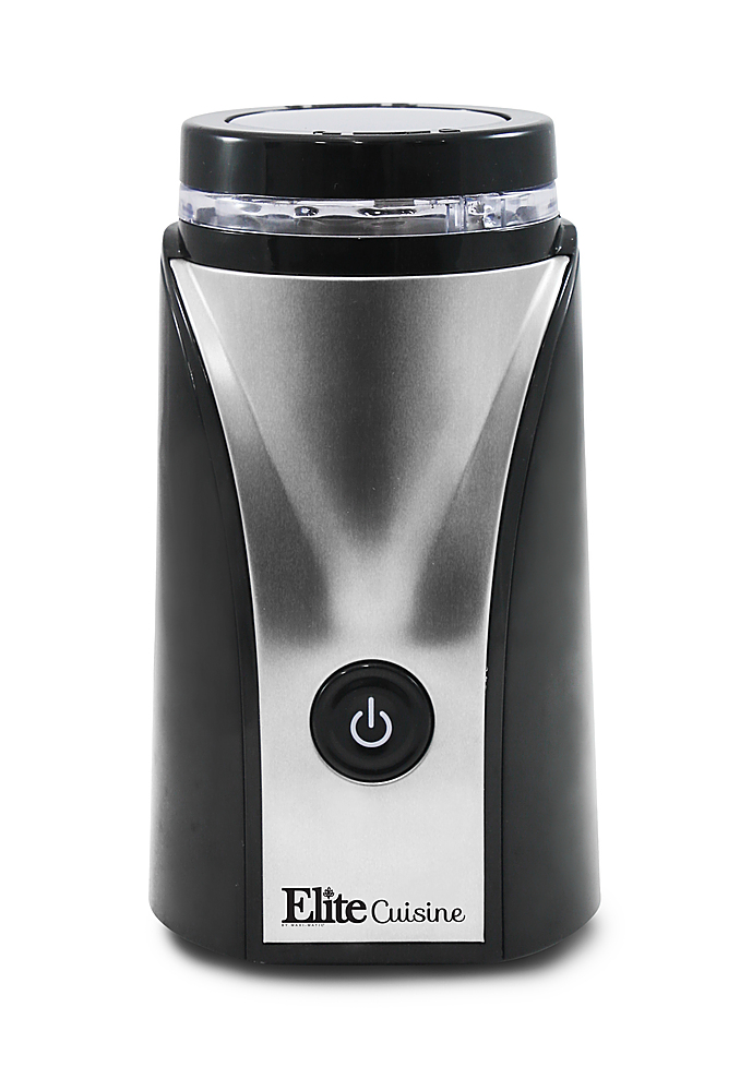 Angle View: Elite Gourmet - 150w Coffee and Spice Grinder - Black