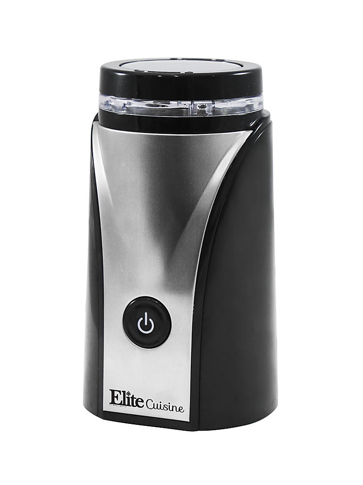 Left View: Elite Gourmet - 150w Coffee and Spice Grinder - Black