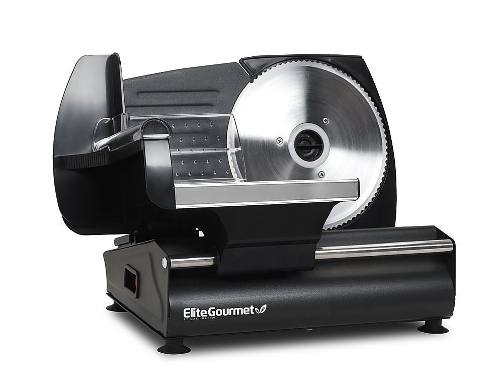 Angle View: Elite Gourmet - Classic Electric Food Slicer - black