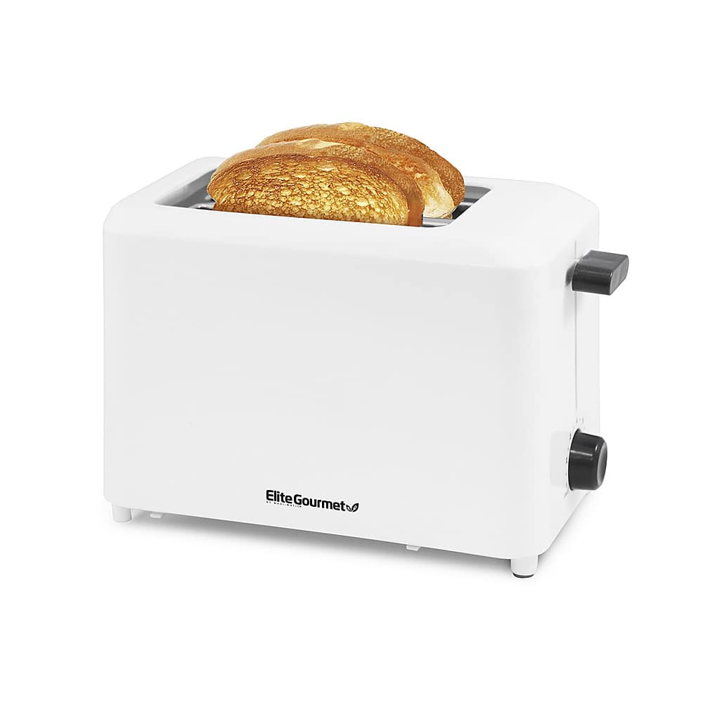 Best Buy Elite Gourmet 2 Slice Cool Touch Toaster White Ect 1027 5085