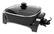 Front. Elite Gourmet - 12" Electric Skillet with Glass Lid - Black.