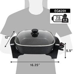 Elite Gourmet - 12" Electric Skillet with Glass Lid - Black - Alt_View_Zoom_14