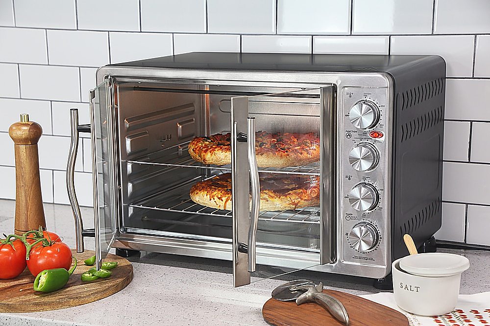 Heerlijk genie Verovering Elite Gourmet 2-Door Oven w Rotisserie & Convection silver ETO-4510M - Best  Buy
