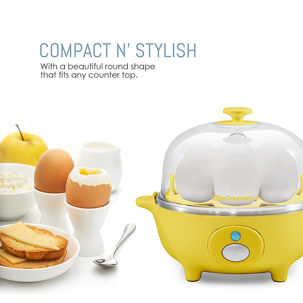 Elite Gourmet 7Egg Automatic Egg Cooker Yellow EGC007Y Best Buy