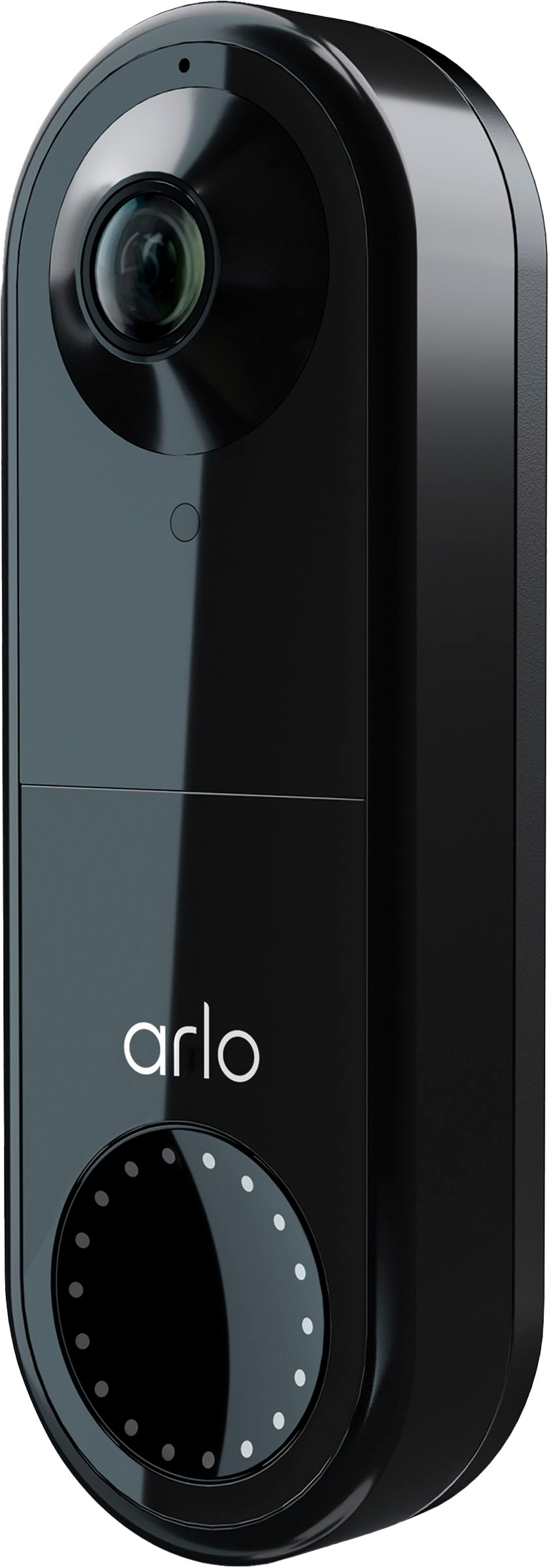 Angle View: Arlo - Essential Wi-Fi Smart Video Doorbell  - Wired - Black