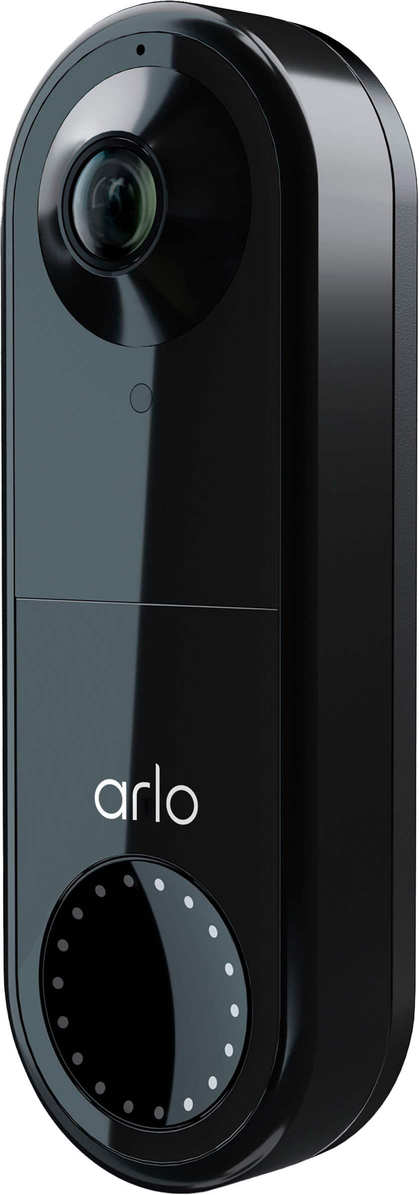Angle. Arlo - Essential Wi-Fi Smart Video Doorbell - Wired - Black.