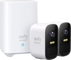 eufy Security - eufyCam 2C 2-Camera Indoor/Outdoor Wireless 1080p 16G Home Security System - White - Front_Zoom
