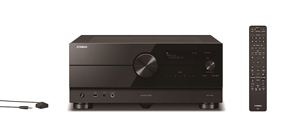 Yamaha - AVENTAGE RX-A8A 150W 11.2-Channel AV Receiver with 8K HDMI and MusicCast - Black - Front_Zoom