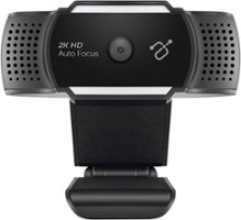 Aluratek - Live Ultra 2K HD 2560 x 1600 Webcam with Auto Focus and Dual Stereo Noise Cancelling Mics - Black - Front_Zoom