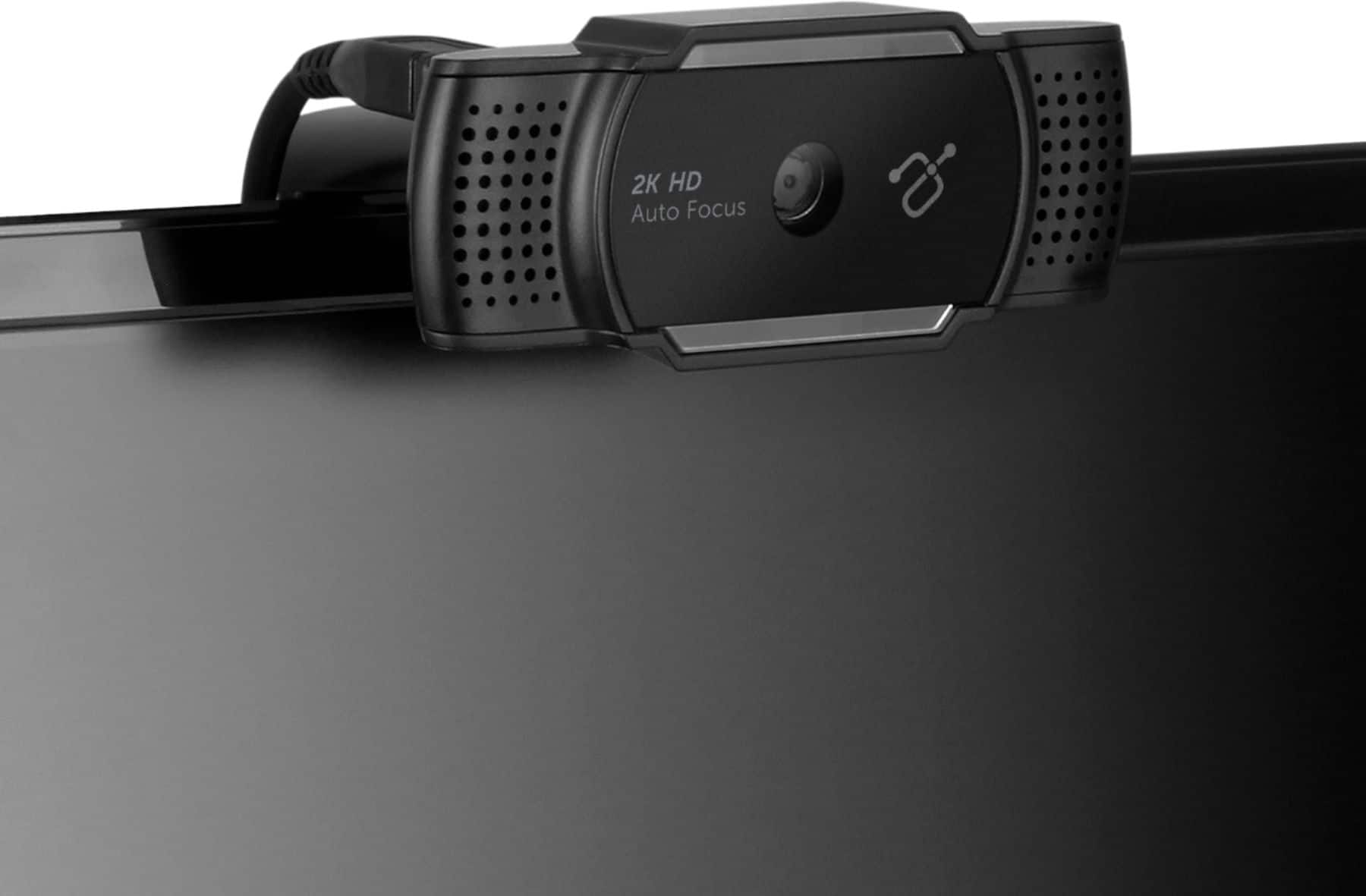 Alt View 12. Aluratek - Live Ultra 2K HD 2560 x 1600 Webcam with Auto Focus and Dual Stereo Noise Cancelling Mics - Black.