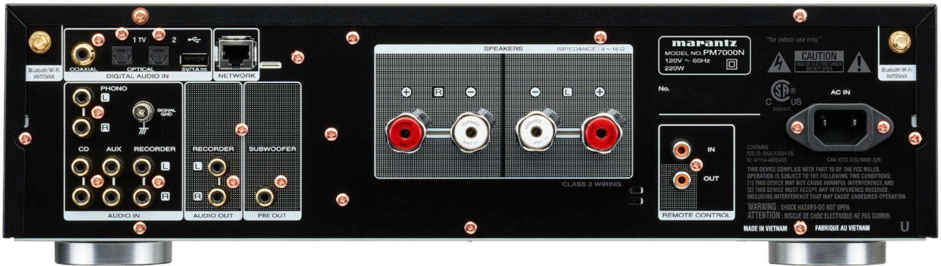 Back. Marantz - PM7000N Integrated Hi-Fi Amplifier HEOS Built-in Amazon Alexa Compatibility Digital & Analog Sources - Black.