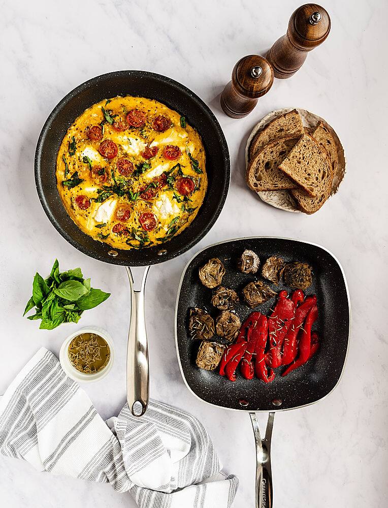 Alt View 11. Granitestone - 20pc Complete Cookware Non Stick Complete Cookware and Bakeware Set - Gray.