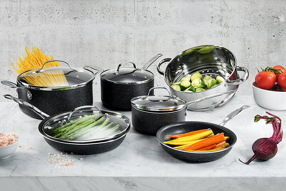 Alt View Zoom 12. Granitestone - 20pc Complete Cookware Non Stick Complete Cookware and Bakeware Set - Gray.
