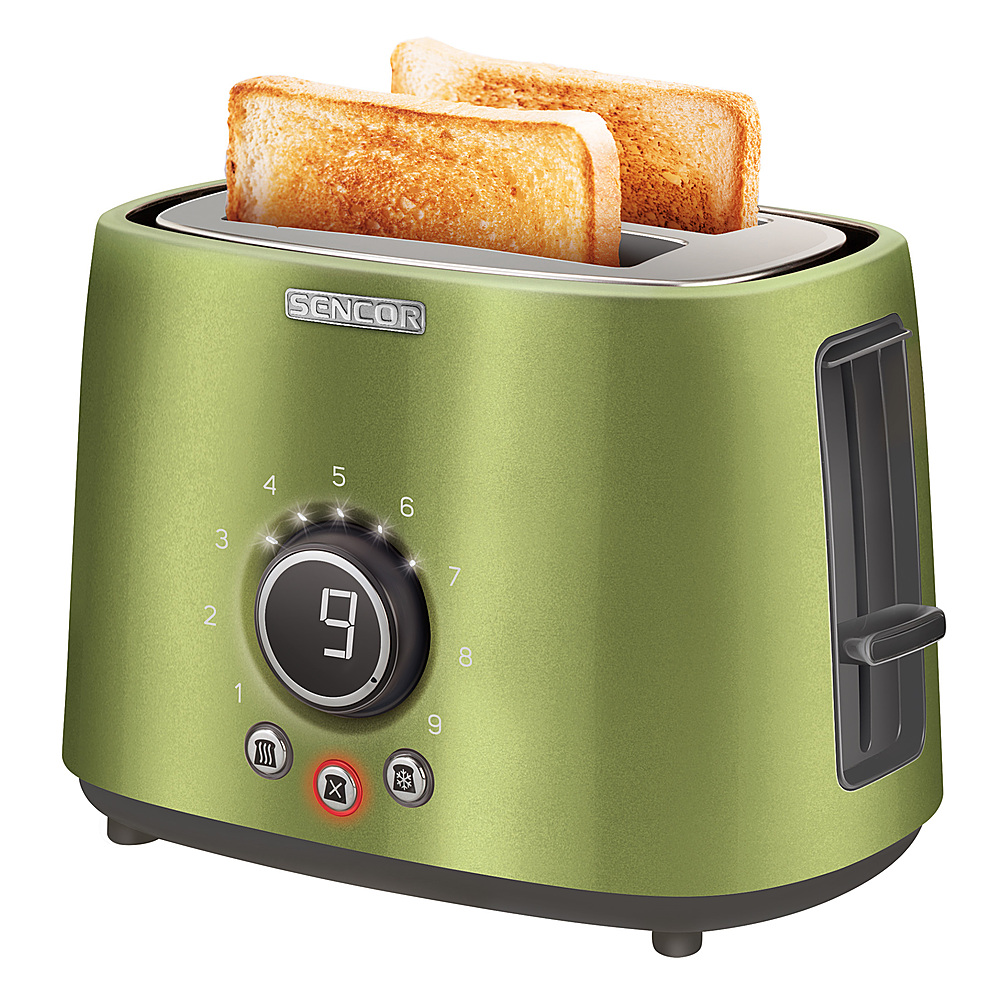 Angle View: Sencor - 2-Slice Wide-Slot Toaster - Light Green