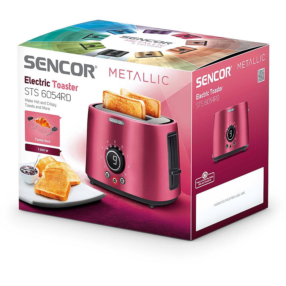 Best Buy Sencor 2Slice WideSlot Toaster Red STS6054RD