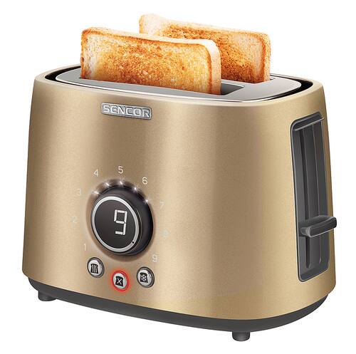 Sencor - 2-Slice Wide-Slot Toaster - Champagne