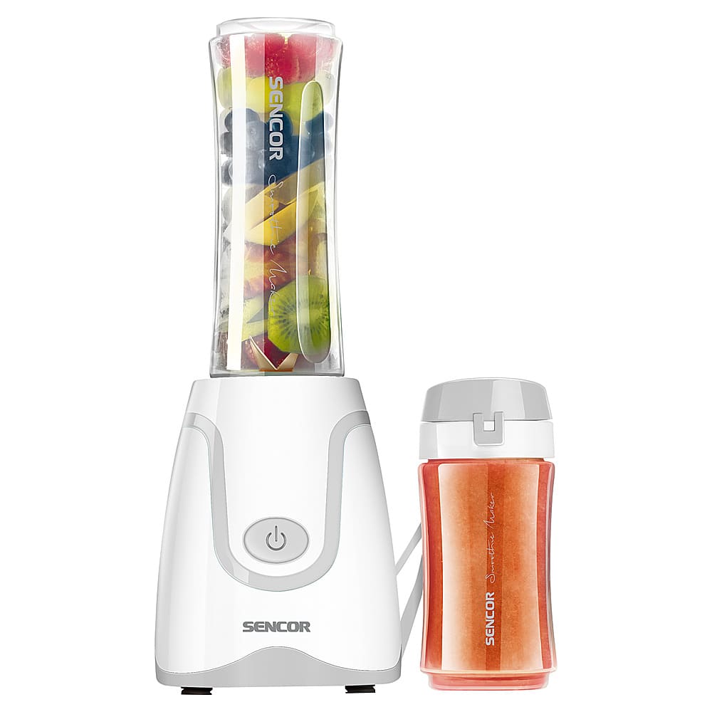 Angle View: Sencor - 20 Oz. Smoothie Blender with Travel Bottles - White