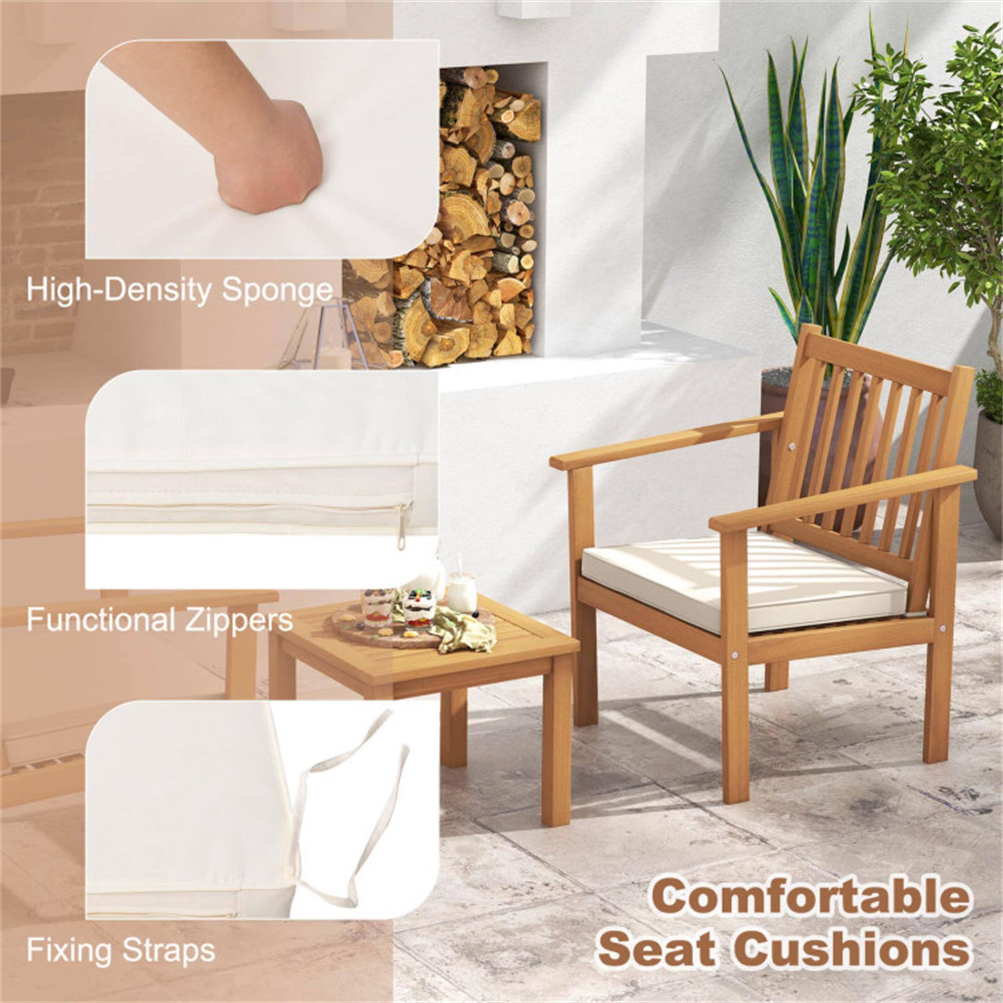 High-Density Sponge  
Functional Zippers  
Fixing Straps  
Comfortable Seat Cushions