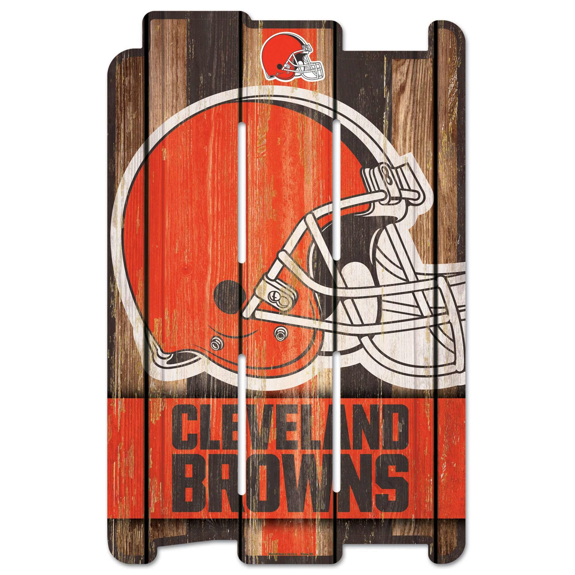 Cleveland Browns 11" x 17" Wood Plank Sign
