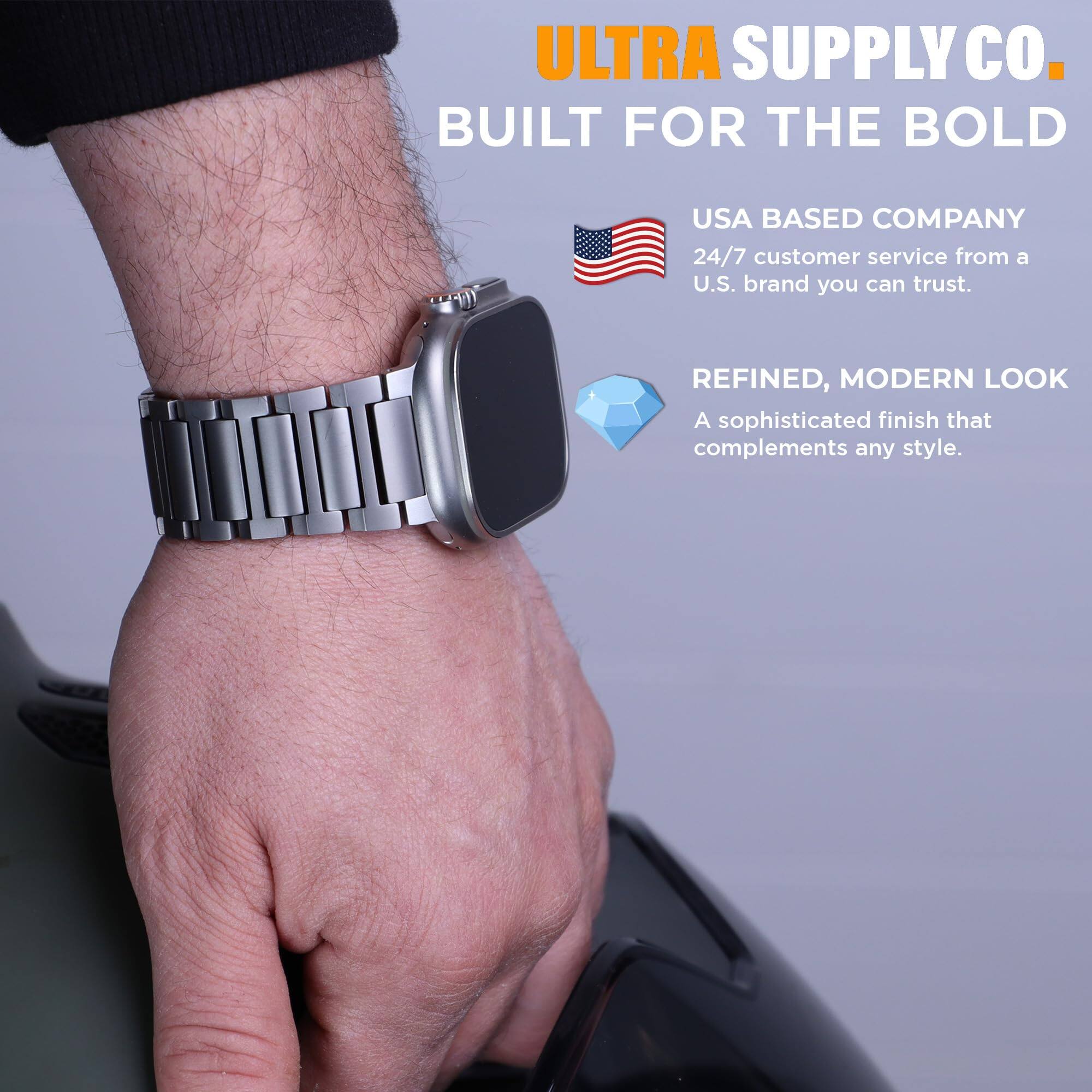ULTRA SUPPLY CO.  
BUILT FOR THE BOLD  

USA BASED COMPANY  
24/7 customer service from a U.S. brand you can trust.  

REFINED, MODERN LOOK  
A sophisticated finish that complements any style.