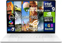 ASUS - Refurbished Excellent - ROG Zephyrus G16 GU605CR-XS97 Gaming Laptop, Intel Ultra 9-285H,32GB,2TB PCIe SSD,16" OLED WQXGA,RTX 5070 Ti,Win11 Pro