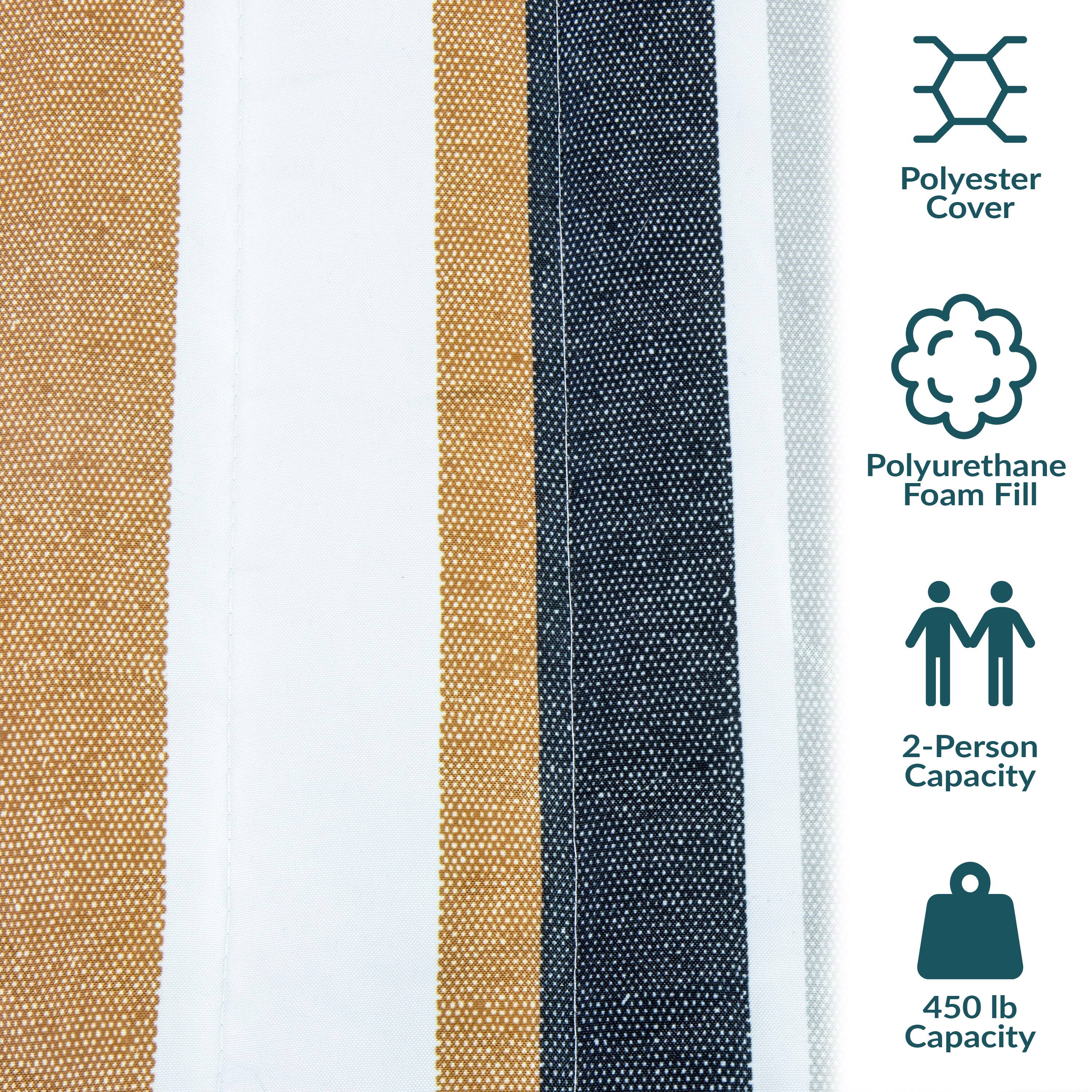 Polyester Cover  
Polyurethane Foam Fill  
2-Person Capacity  
450 lb Capacity